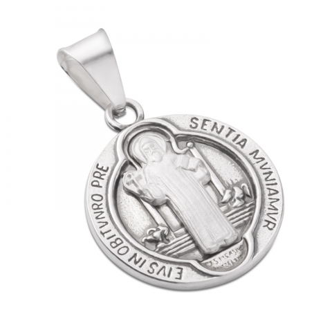 Medalik św. Benedykta srebrny